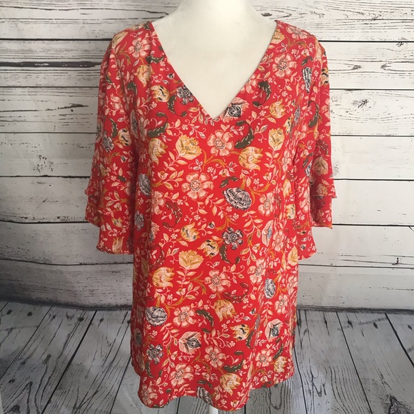 Loft ruffle top - Picture 1 of 7